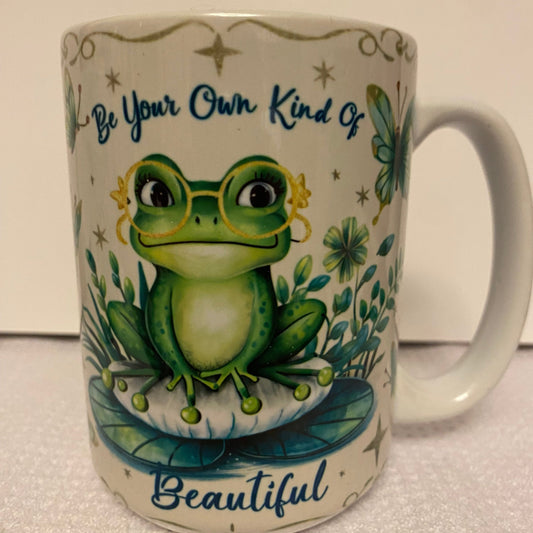 Frog- Be your own kind of Beautiful-Ceramic Mug