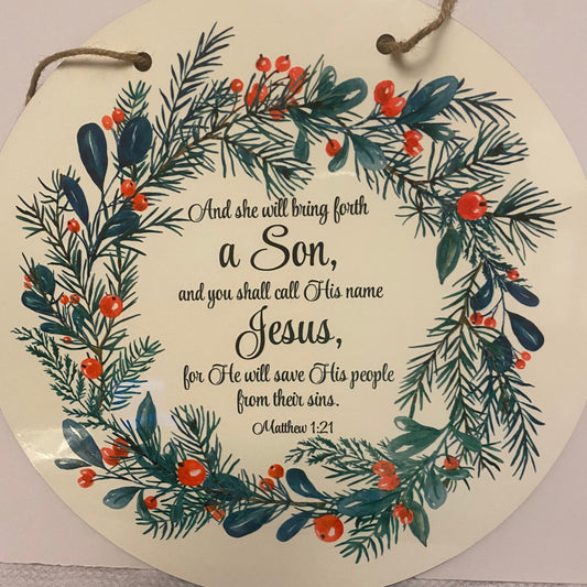 DISCONTINUED-Wreath 12 Inch MDF Door Hangers