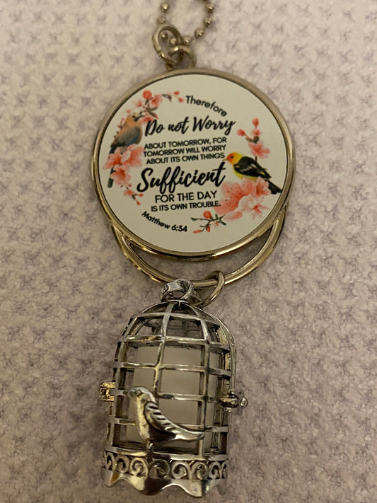 Do Not Worry Aromatherapy Birdcage Car Ornament-SPECIAL BUY-LIMITED STOCK