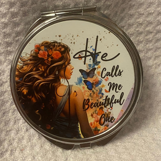 He Calls Me Beautiful Round Compact