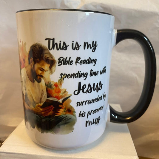 Male Bible Reading -Ceramic Mug