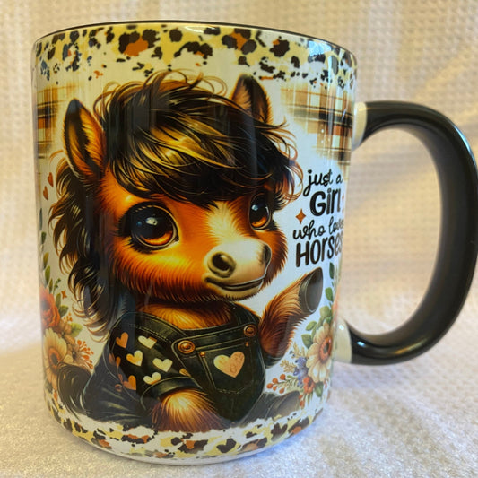 Just a girl who loves Horses-Ceramic Mugs