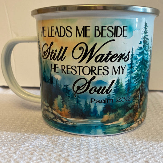 Still Waters Metal Camp Mug