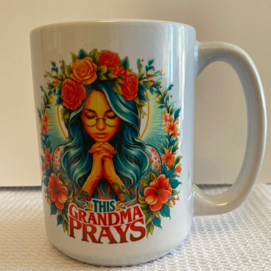 This Grandma Prays - Ceramic Mug