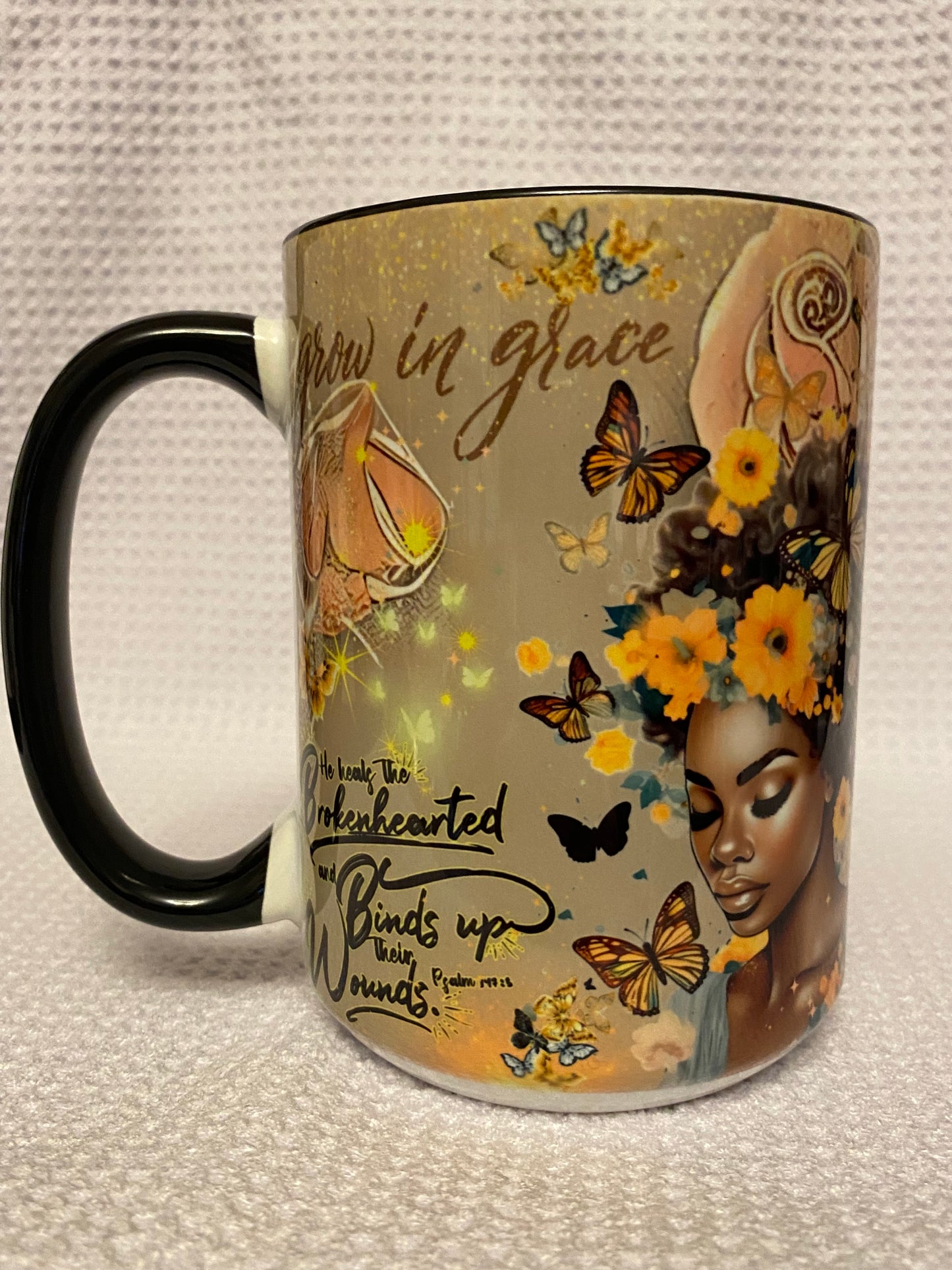 Grow in Grace -Black Woman-Ceramic Mug
