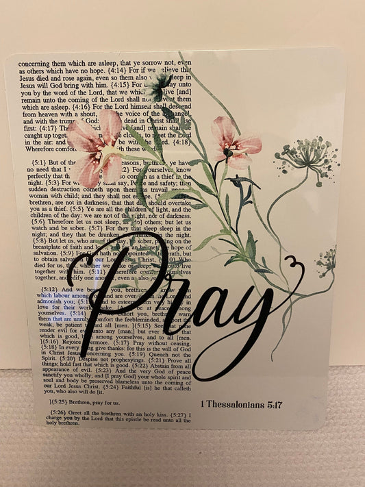 PRAY-8 x 10 Inch Aluminum Print