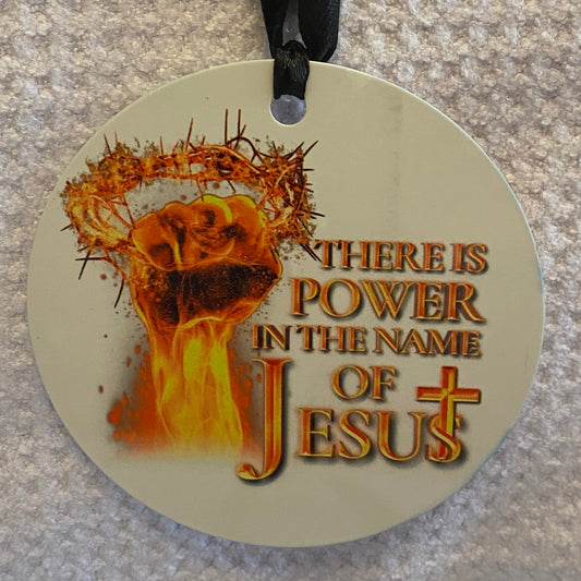 There is Power Round Aluminum Ornaments