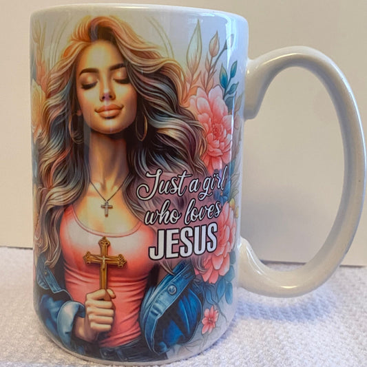 Just a Girl who Loves Jesus Ceramic Mug
