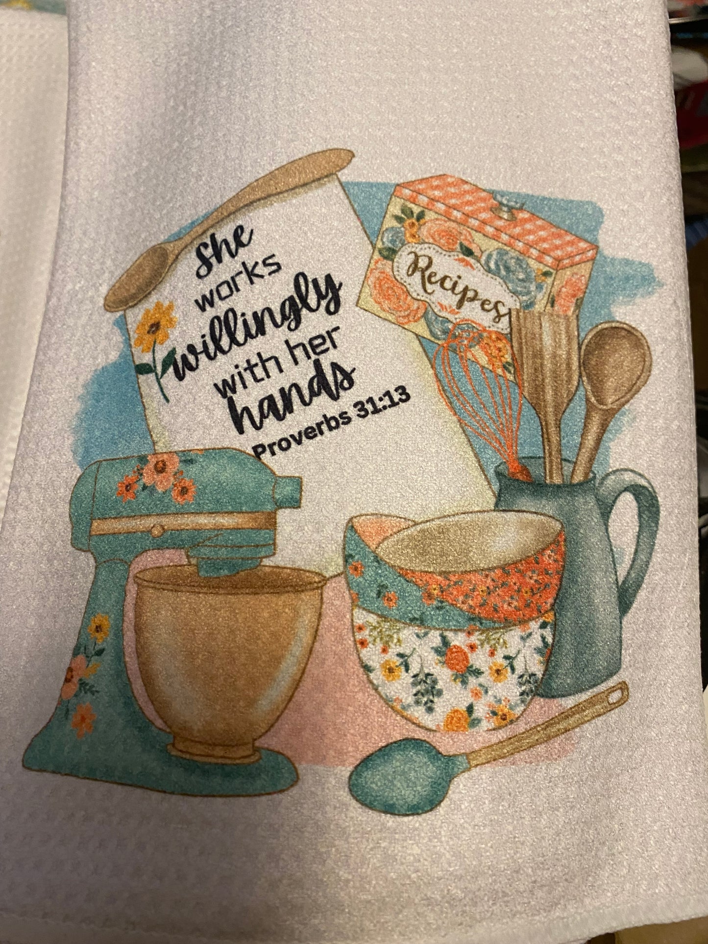 She is Clothed Tea Towel