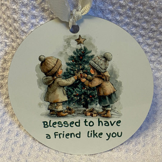 Blessed Friend Christmas Ornament