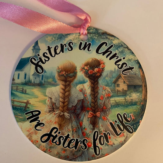 "NEW"Country Spring Sisters in Christ Ornament