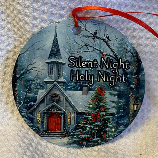 Silent Night Holy Night Christmas Ornament